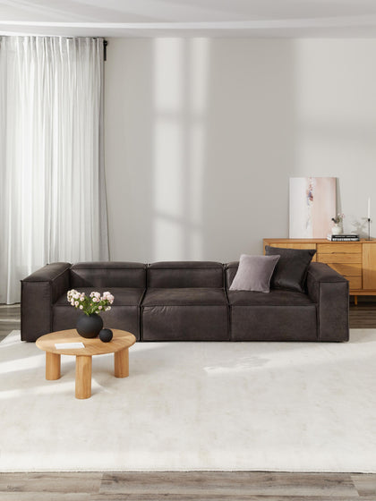 Westwing Sofá Modular De Cuero Reciclado Lennon (4 plazas)