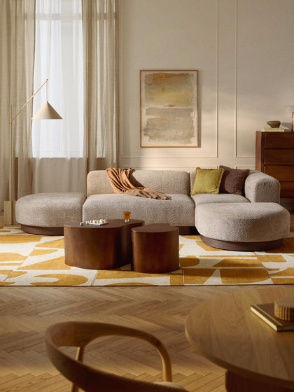 Westwing Sofá Rinconera De Borreguillo Bouclé Natalie