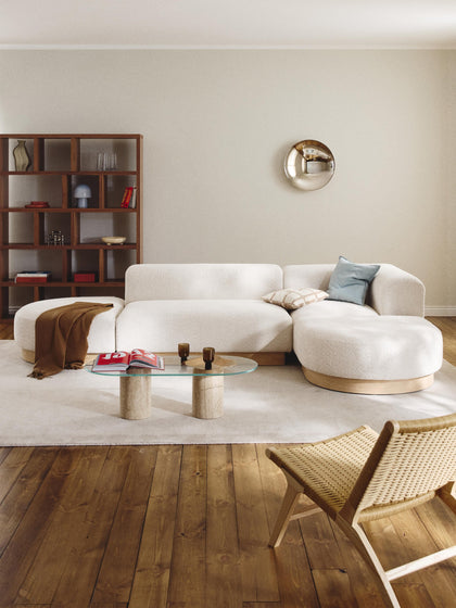 Westwing Sofá Rinconera De Borreguillo Bouclé Natalie