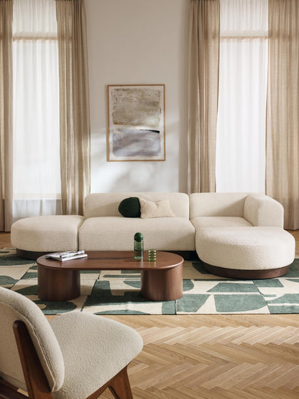 Westwing Sofá Rinconera De Borreguillo Bouclé Natalie