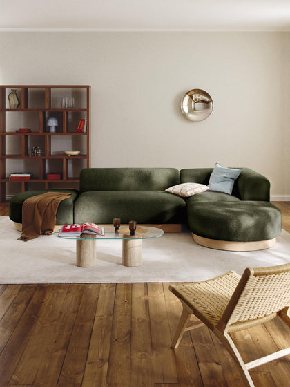 Westwing Sofá Rinconera De Borreguillo Bouclé Natalie