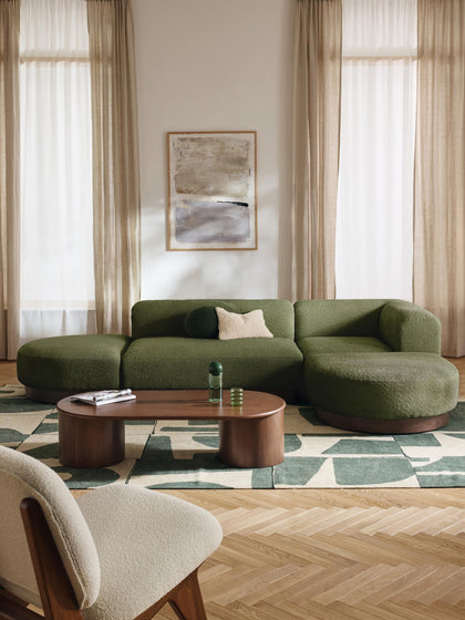 Westwing Sofá Rinconera De Borreguillo Bouclé Natalie