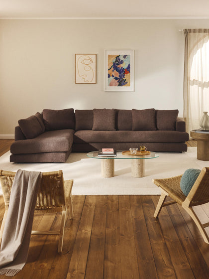 Westwing Sofá Rinconera Grande En Tejido Bouclé Tribeca