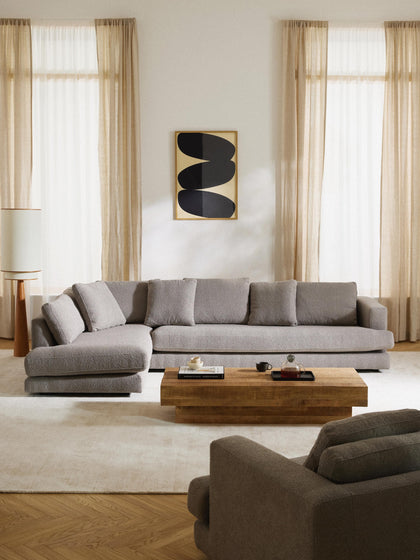 Westwing Sofá Rinconera Grande En Tejido Bouclé Tribeca