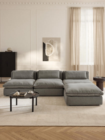 Westwing Sofá Rinconera Grande Modular Con Reposapiés Felix