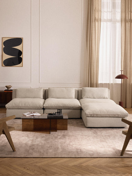 Westwing Sofá Rinconera Grande Modular Con Reposapiés Felix