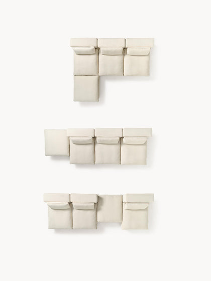 Westwing Sofá Rinconera Grande Modular Con Reposapiés Felix