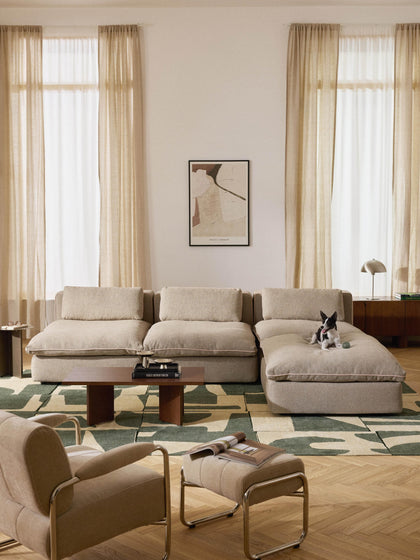 Westwing Sofá Rinconera Grande Modular Con Reposapiés Felix