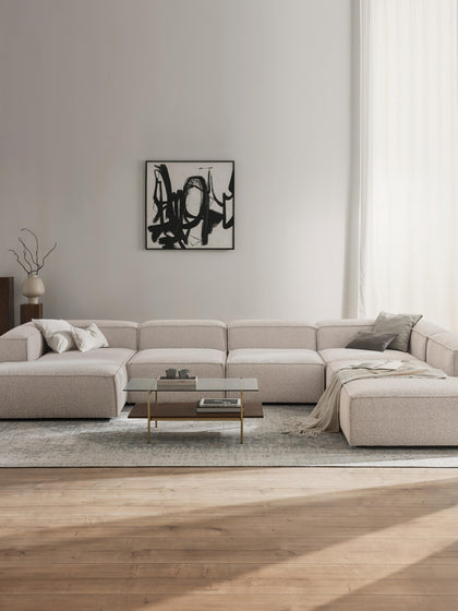 Westwing Sofá Rinconera Longue Modular En Tejido Bouclé Lennon