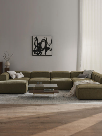 Westwing Sofá Rinconera Longue Modular En Tejido Bouclé Lennon