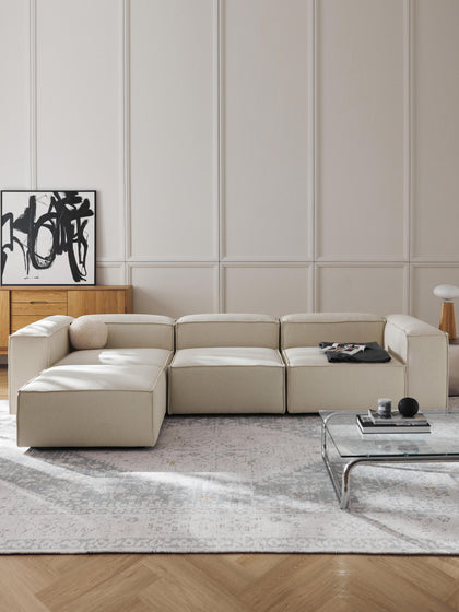 Westwing Sofá Rinconera Modular Con Reposapiés Izquierdo/derecho Lennon (4 plazas)