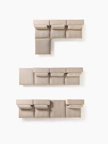 Westwing Sofá Rinconera Modular Con Reposapiés Izquierdo/derecho Felix