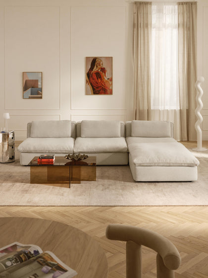 Westwing Sofá Rinconera Modular Con Reposapiés Izquierdo/derecho Felix