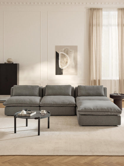 Westwing Sofá Rinconera Modular Con Reposapiés Izquierdo/derecho Felix