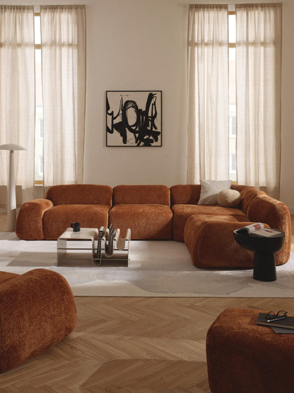 Westwing Sofá Rinconera Modular De Boreguillo Bouclé Wolke (4 Plazas)