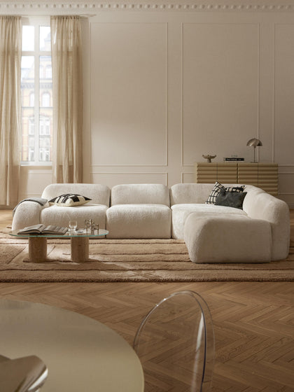 Westwing Sofá Rinconera Modular De Borreguillo Bouclé Wolke (4 Plazas)