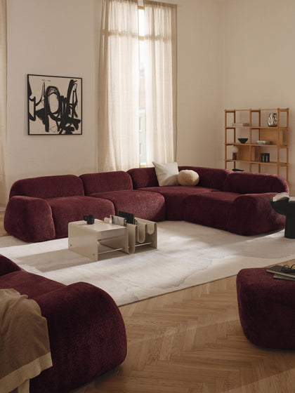 Westwing Sofá Rinconera Modular De Borreguillo Bouclé Wolke (4 Plazas)