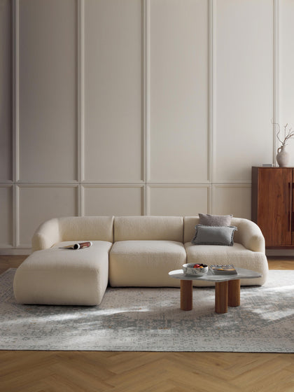 Westwing Sofá Rinconera Modular De Borreguillo Sofia (3 plazas)