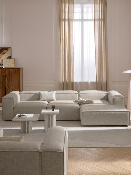 Westwing Sofá Rinconera Modular De Mezcla De Lino Lennon