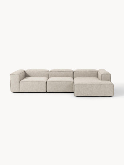 Westwing Sofá rinconera modular de mezcla de lino Lennon