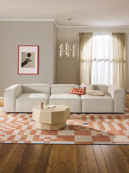 Westwing Sofá Rinconera Modular De Pana Lennon (4 Plazas)