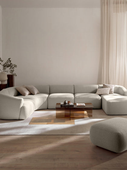 Westwing Sofá Rinconera Modular En Tejido Bouclé Sofia