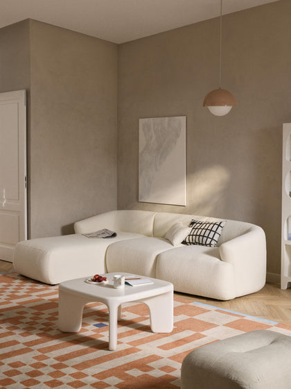 Westwing Sofá Rinconera Modular En Tejido Bouclé Sofia (3 Plazas)