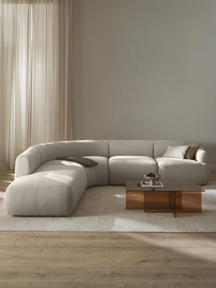 Westwing Sofá Rinconera Modular En Tejido Bouclé Sofia (4 Plazas)