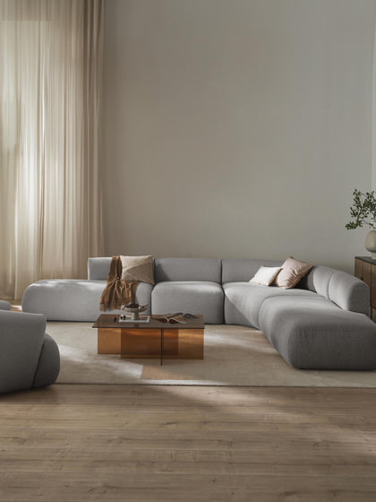 Westwing Sofá Rinconera Modular En Tejido Bouclé Sofia (4 Plazas)