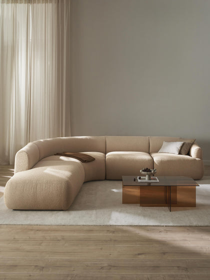 Westwing Sofá Rinconera Modular En Tejido Bouclé Sofia (4 Plazas)