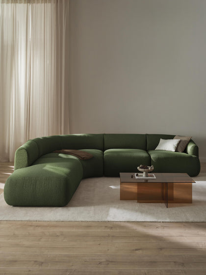 Westwing Sofá Rinconera Modular En Tejido Bouclé Sofia (4 Plazas)