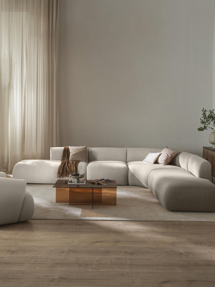 Westwing Sofá Rinconera Modular En Tejido Bouclé Sofia (4 Plazas)