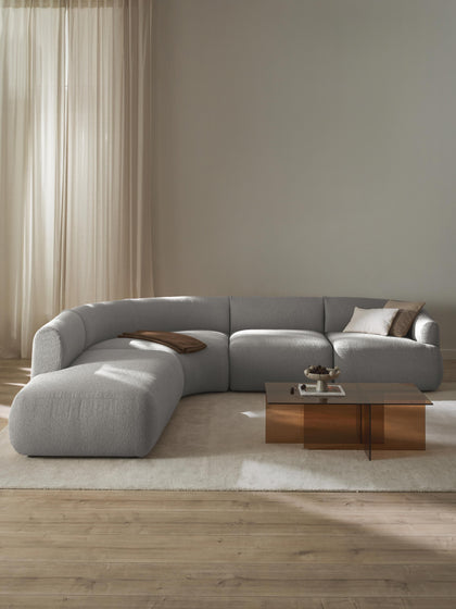 Westwing Sofá Rinconera Modular En Tejido Bouclé Sofia (4 Plazas)