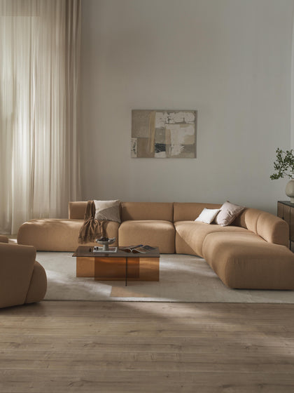 Westwing Sofá Rinconera Modular En Tejido Bouclé Sofia (4 Plazas)