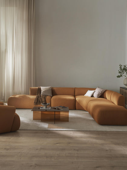 Westwing Sofá Rinconera Modular En Tejido Bouclé Sofia (4 Plazas)