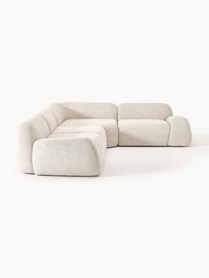 Westwing Sofá Rinconera Modular En Tejido Bouclé Wolke (4 Plazas)