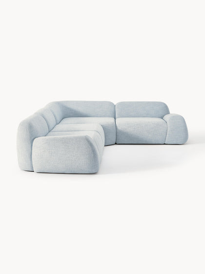 Westwing Sofá Rinconera Modular En Tejido Bouclé Wolke (4 Plazas)