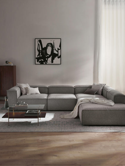 Westwing Sofá Rinconera Modular Grande En Tejido Bouclé Lennon