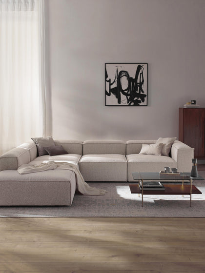 Westwing Sofá Rinconera Modular Grande En Tejido Bouclé Lennon