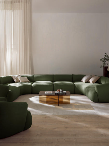 Westwing Sofá Rinconera Modular Grande En Tejido Bouclé Sofia