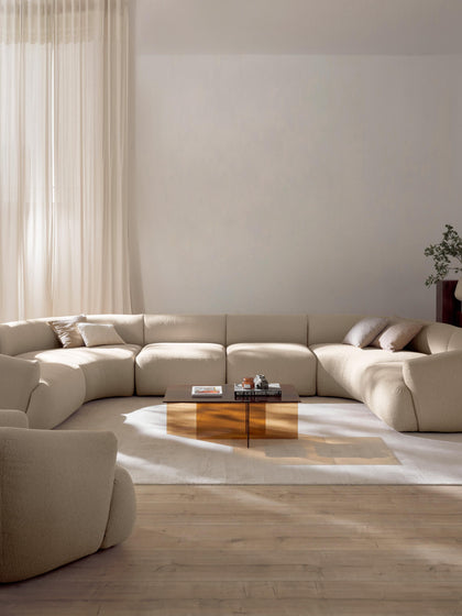 Westwing Sofá Rinconera Modular Grande En Tejido Bouclé Sofia