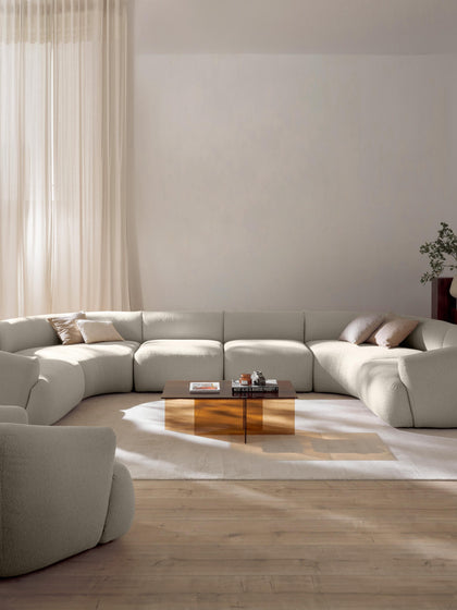 Westwing Sofá Rinconera Modular Grande En Tejido Bouclé Sofia