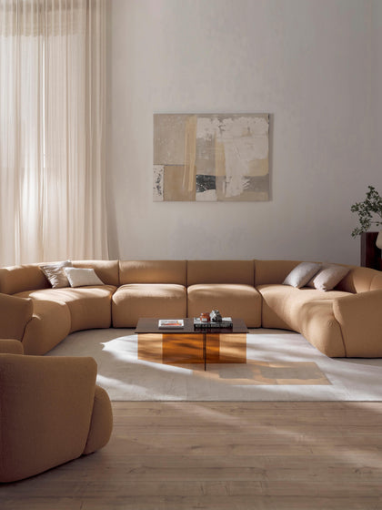 Westwing Sofá Rinconera Modular Grande En Tejido Bouclé Sofia