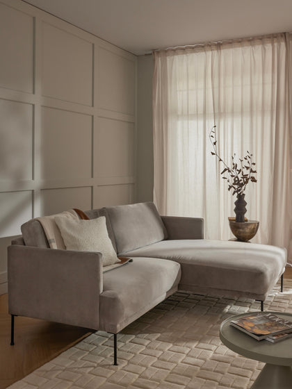 Westwing Sofá Rinconera Pequeño De Terciopelo Fluente