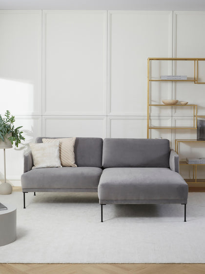 Westwing Sofá Rinconera Pequeño De Terciopelo Fluente