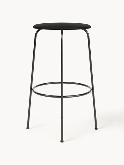 Westwing Taburete Alto De Cuero Con Estructura De Metal Afteroom