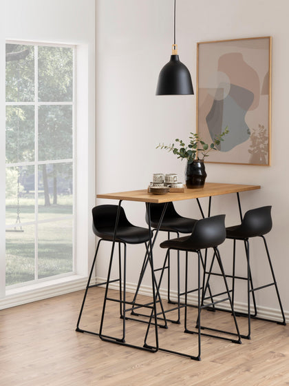 Westwing Taburete Alto De Cuero Sintético Tina 2 uds