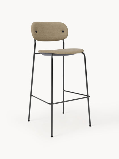 Westwing Taburete alto en tejido bouclé con estructura de metal Co