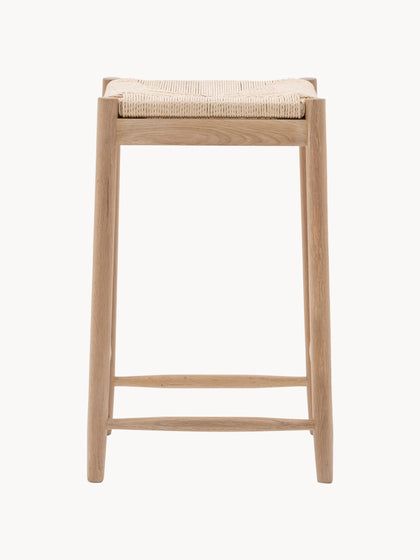 Westwing Taburete Artesanal De Madera De Roble Eton