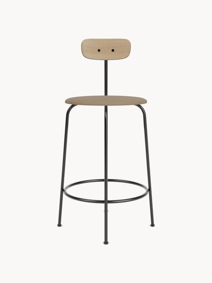 Westwing Taburete De Bar De Cuero Con Estructura De Metal Afteroom